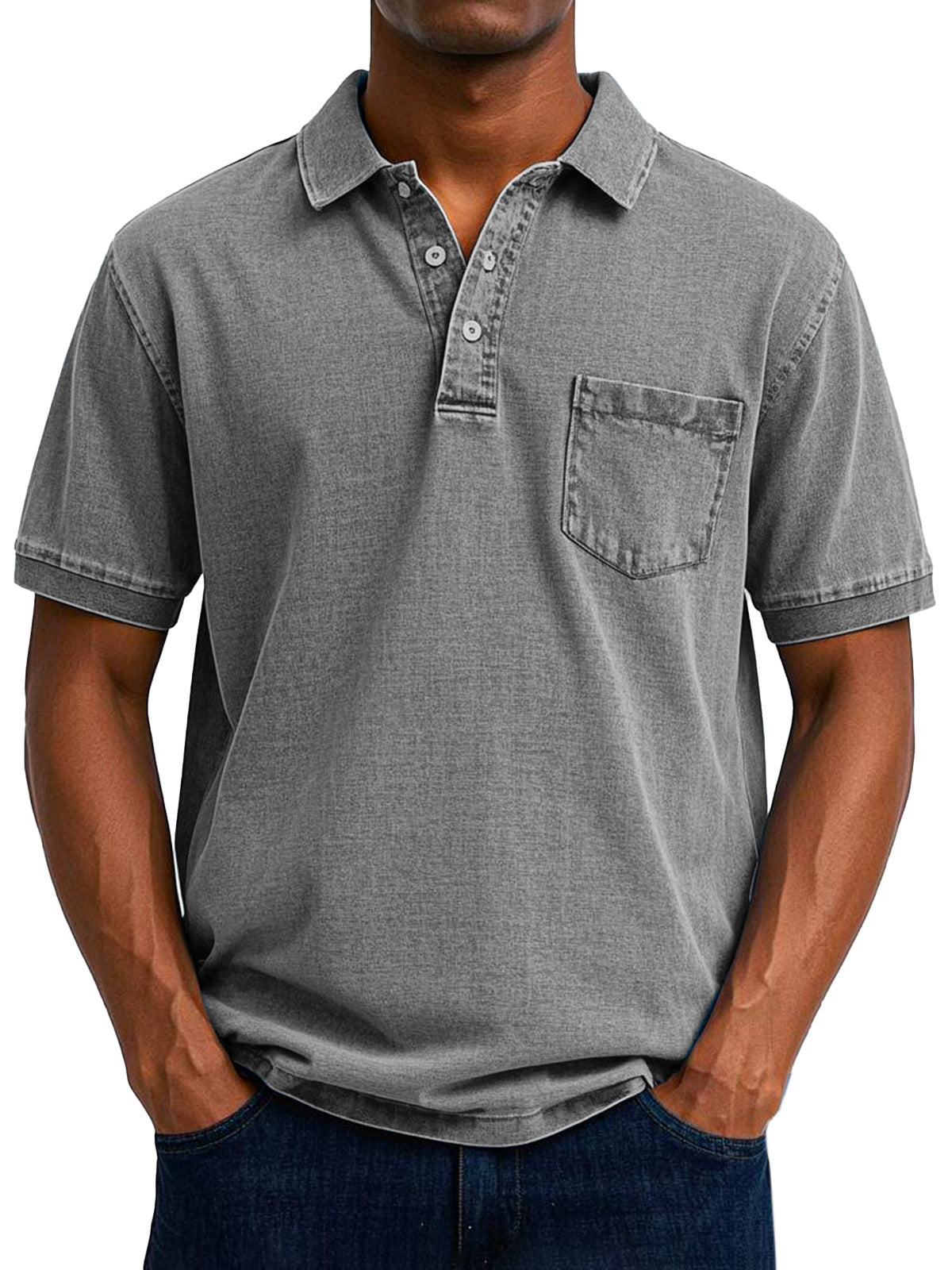 ELOF™ Chemise Polo Vintage Décontractée pour Homme