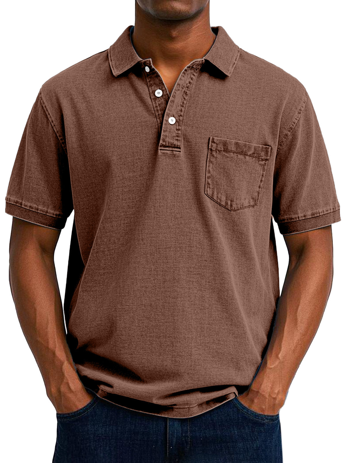 ELOF™ Chemise Polo Vintage Décontractée pour Homme