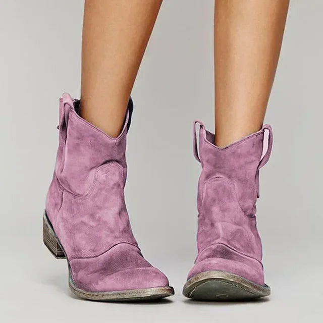 KLARA™ - Cowboyboots i vintagestil