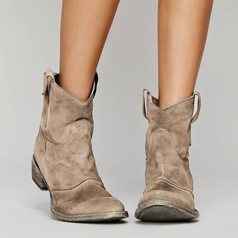 KLARA™ - Cowboyboots i vintagestil