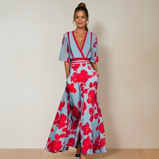 ALVA – Tidlös Elegant Blommig Klänning