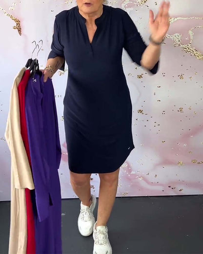 Minna™ | Elegant V-ringad klänning