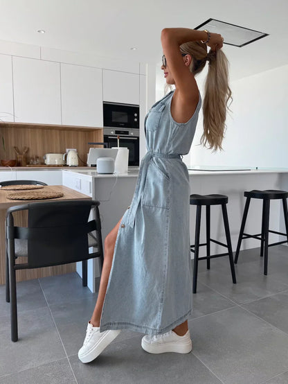 Runa™ – maxiklänning i denim
