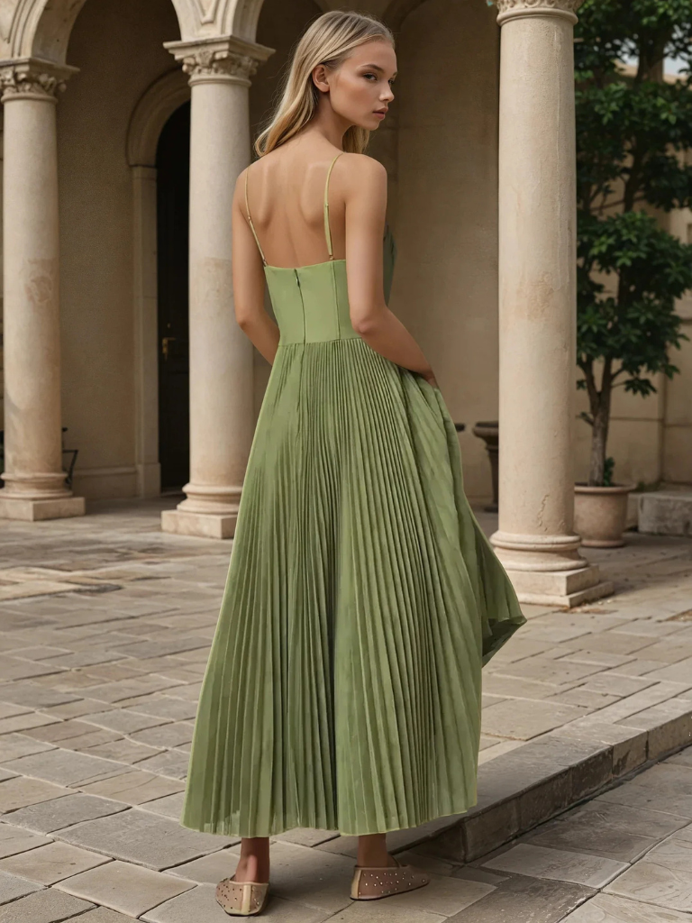 Beata™ | Elegant Plisserad Klänning