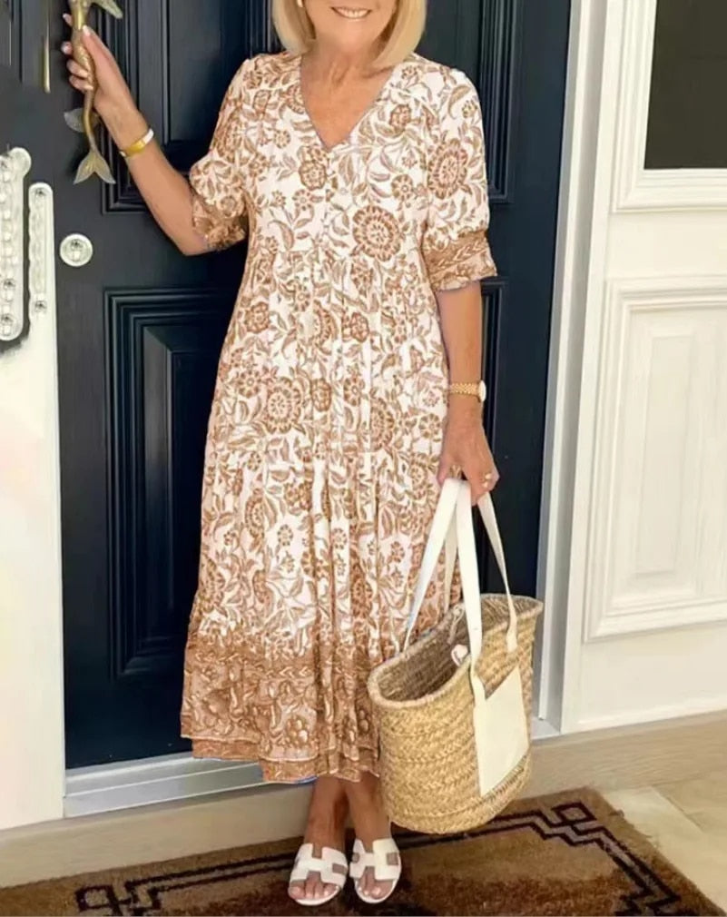 STINA™ - Elegant blommig klänning för alla tillfällen