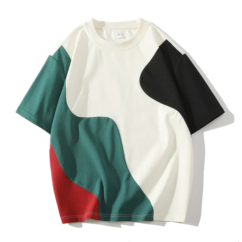 Haldor™ | T-shirt med abstrakt tryck