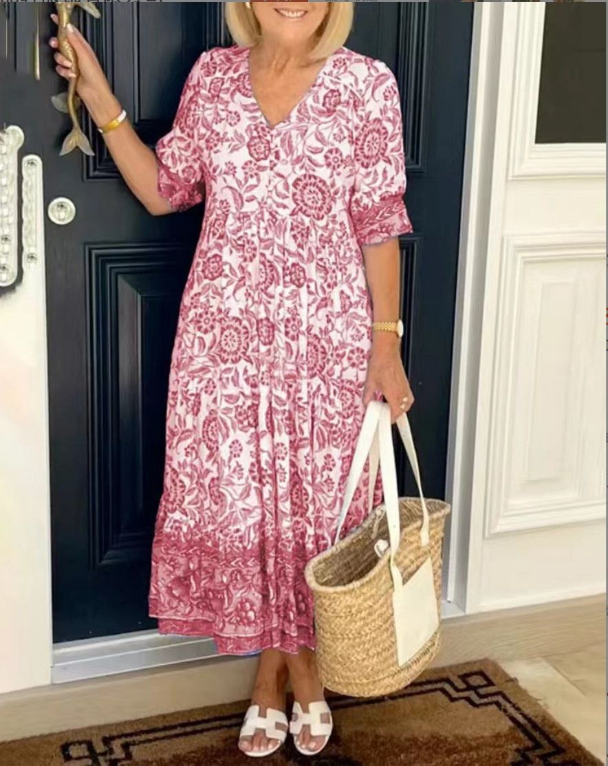 STINA™ - Elegant blommig klänning för alla tillfällen