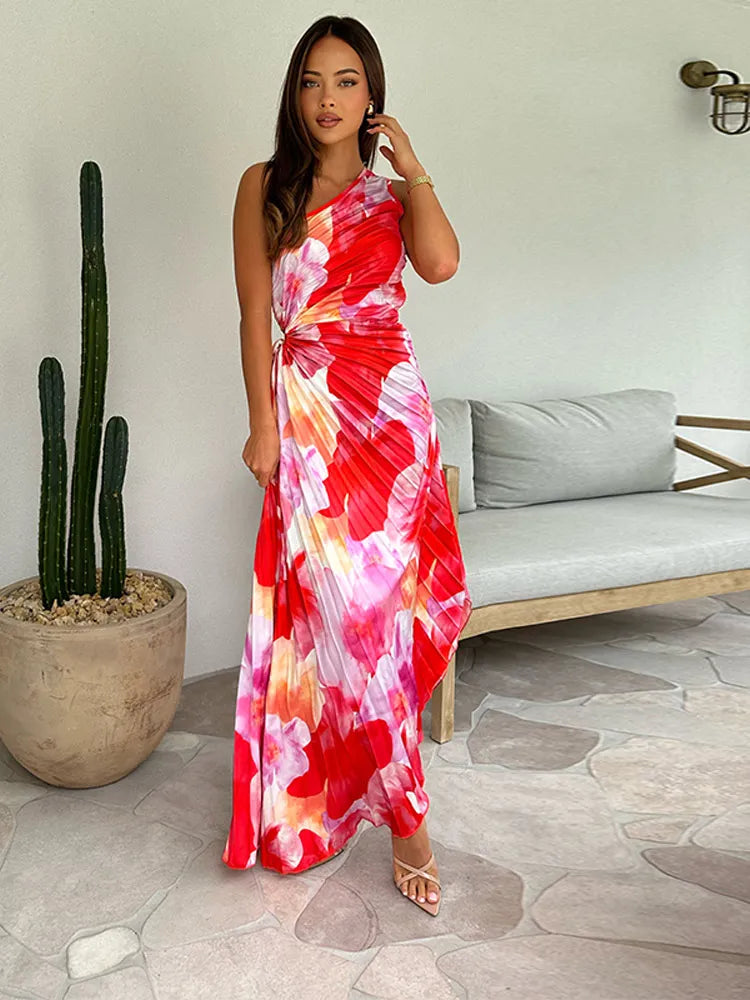 Ylvalie™ | Plisserad One-Shoulder Sommarklänning