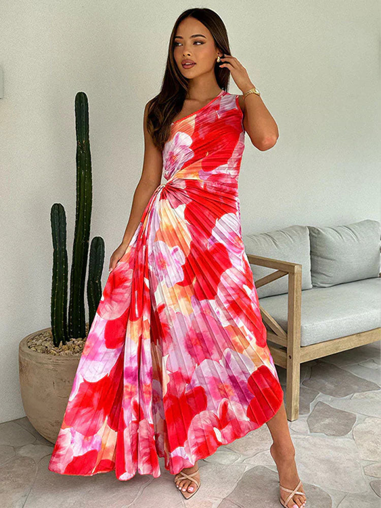 Ylvalie™ | Plisserad One-Shoulder Sommarklänning