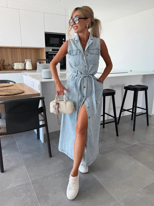 Runa™ – maxiklänning i denim