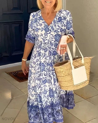 STINA™ - Elegant blommig klänning för alla tillfällen