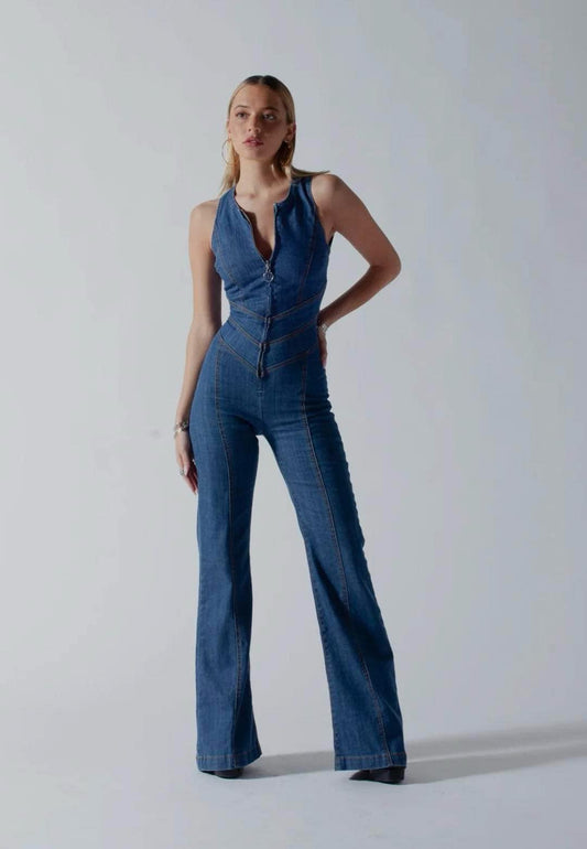 FILIPPA™ - Elegant denim jumpsuit