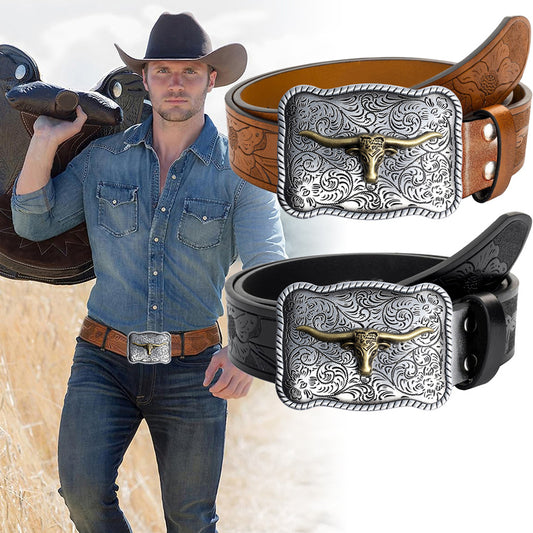 Jimmy™ | Cowboybälte (svart spänne)