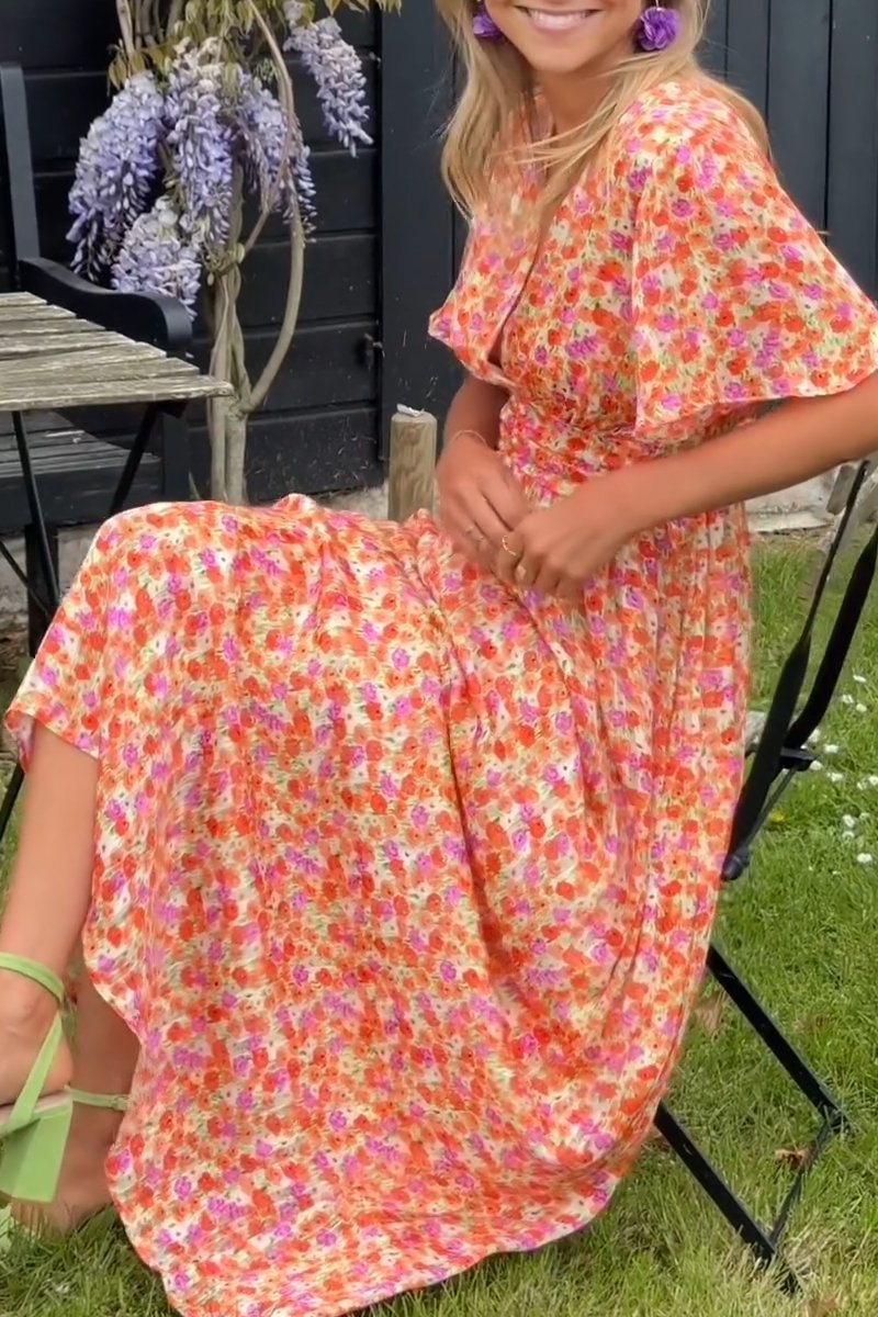 MAJKEN - Blommig Maxiklänning