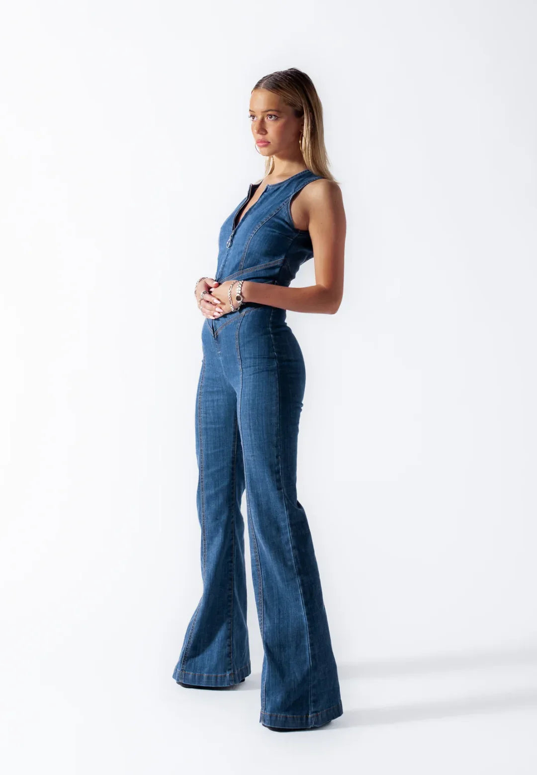 FILIPPA™ - Elegant denim jumpsuit